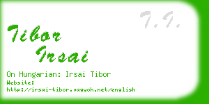 tibor irsai business card